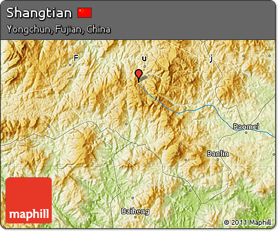 Physical Map of Shangtian