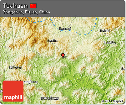 Physical Map of Tuchuan