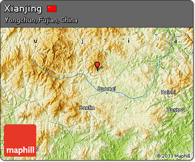 Physical Map of Xianjing