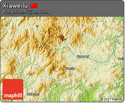 Physical Map of Xiaweilu
