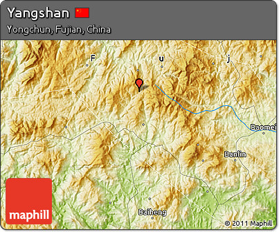 Physical Map of Yangshan