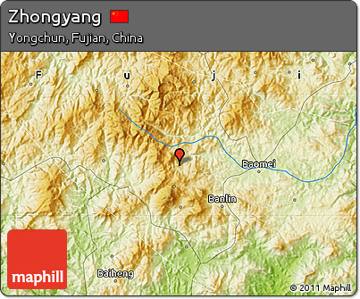 Physical Map of Zhongyang