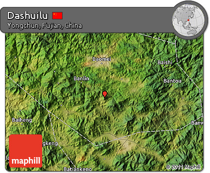 Satellite Map of Dashuilu