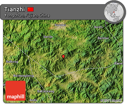 Satellite Map of Tianzhi