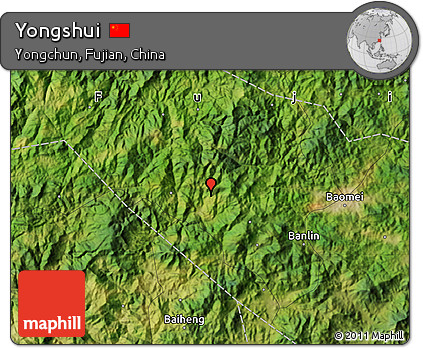 Satellite Map of Yongshui