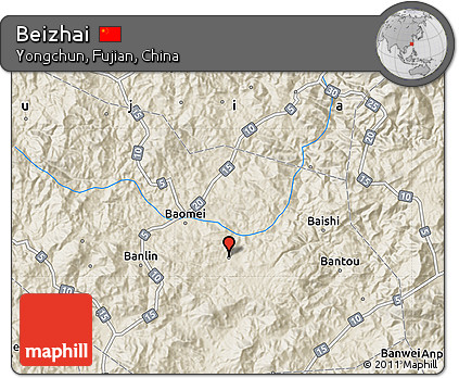 Shaded Relief Map of Beizhai
