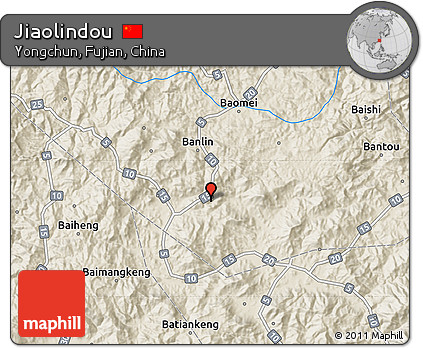 Shaded Relief Map of Jiaolindou