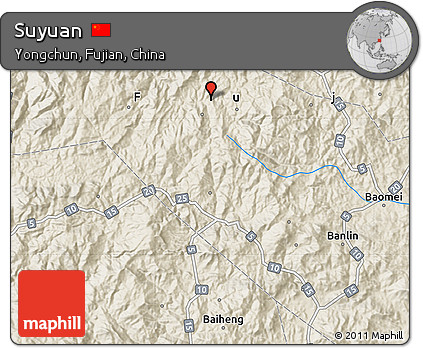 Shaded Relief Map of Suyuan