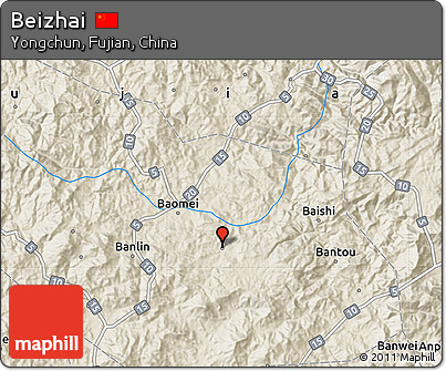 Shaded Relief Map of Beizhai