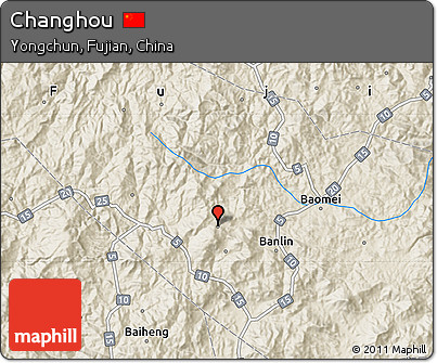 Shaded Relief Map of Changhou