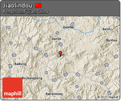 Shaded Relief Map of Jiaolindou