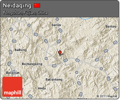 Shaded Relief Map of Neidaqing