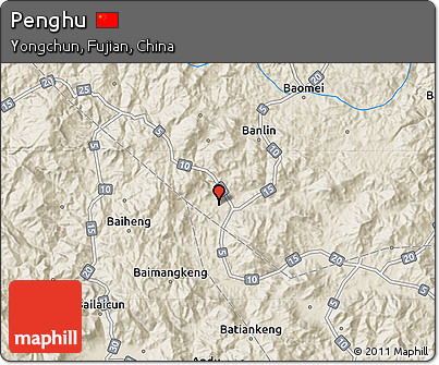 Shaded Relief Map of Penghu