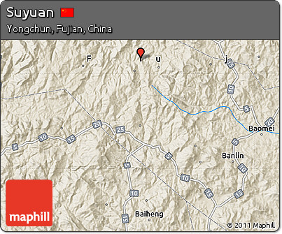 Shaded Relief Map of Suyuan