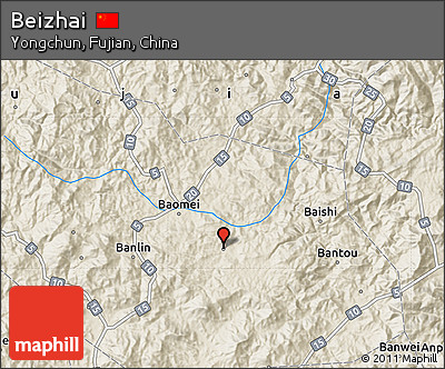 Shaded Relief Map of Beizhai