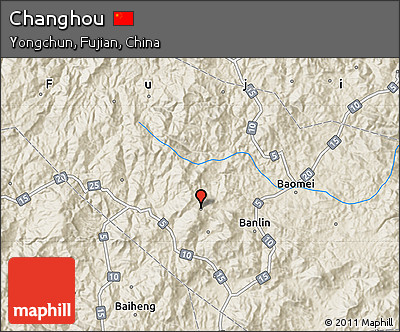 Shaded Relief Map of Changhou