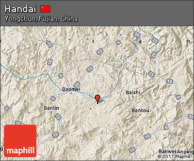 Shaded Relief Map of Handai