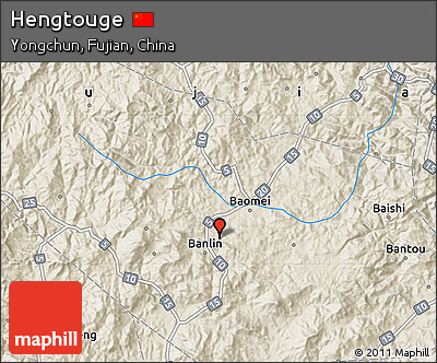 Shaded Relief Map of Hengtouge