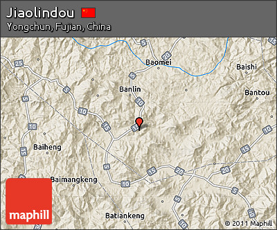 Shaded Relief Map of Jiaolindou