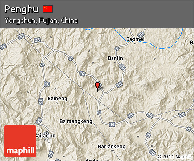 Shaded Relief Map of Penghu