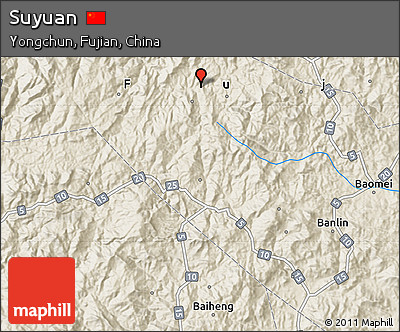 Shaded Relief Map of Suyuan
