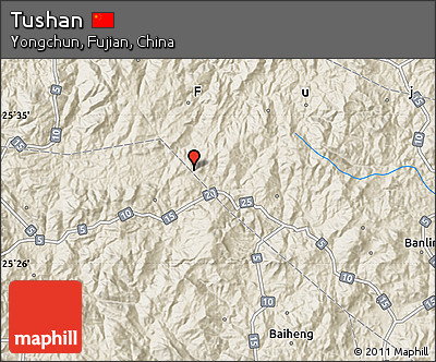 Shaded Relief Map of Tushan