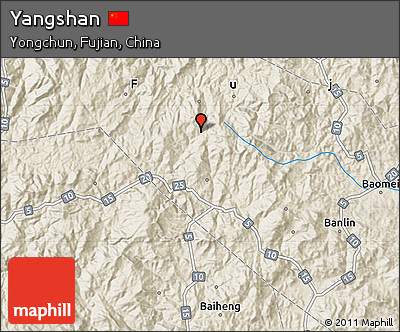Shaded Relief Map of Yangshan