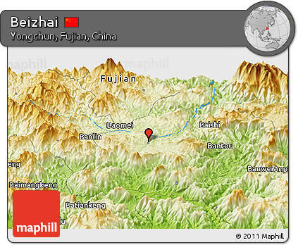 Physical Panoramic Map of Beizhai