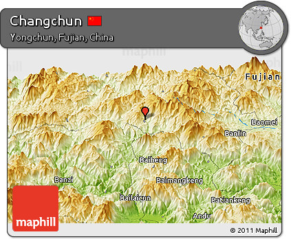 Physical Panoramic Map of Changchun