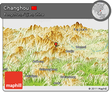 Physical Panoramic Map of Changhou