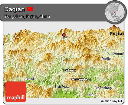 Physical Panoramic Map of Daqian