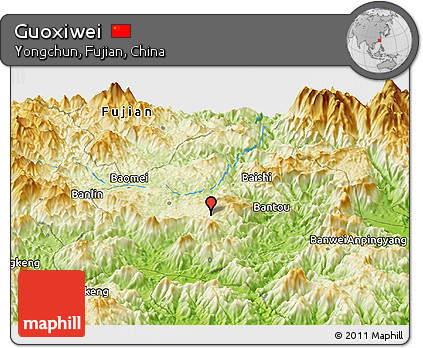 Physical Panoramic Map of Guoxiwei