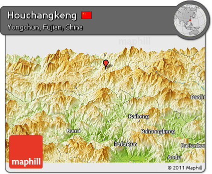 Physical Panoramic Map of Houchangkeng
