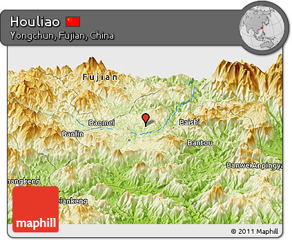 Physical Panoramic Map of Houliao