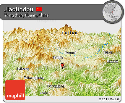 Physical Panoramic Map of Jiaolindou