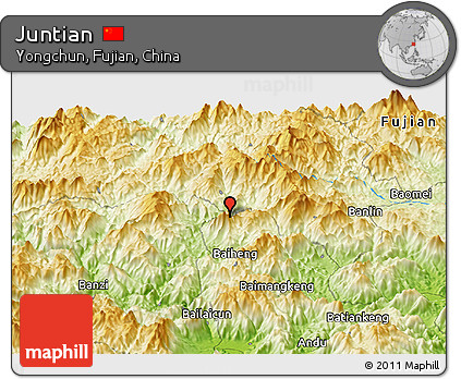 Physical Panoramic Map of Juntian