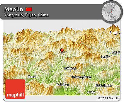 Physical Panoramic Map of Maolin