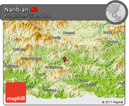 Physical Panoramic Map of Nanbian