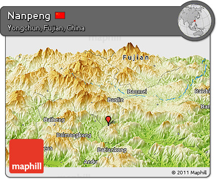 Physical Panoramic Map of Nanpeng
