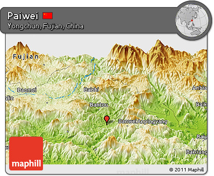 Physical Panoramic Map of Paiwei