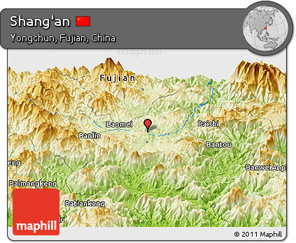 Physical Panoramic Map of Shang'an