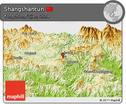 Physical Panoramic Map of Shangshantun