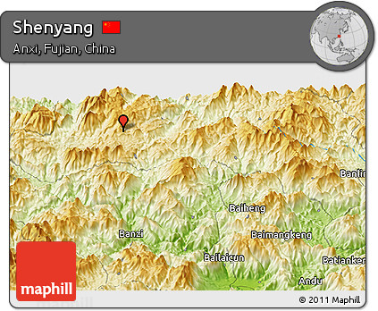 Physical Panoramic Map of Shenyang