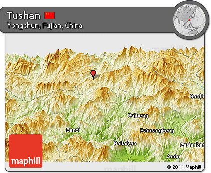 Physical Panoramic Map of Tushan