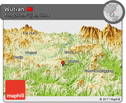 Physical Panoramic Map of Wutian