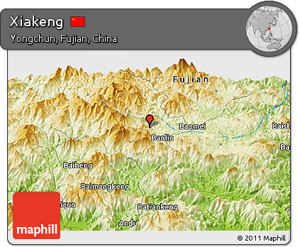 Physical Panoramic Map of Xiakeng