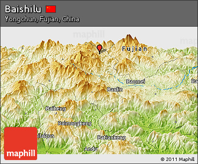 Physical Panoramic Map of Baishilu