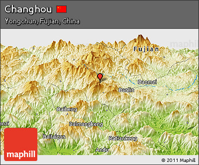 Physical Panoramic Map of Changhou