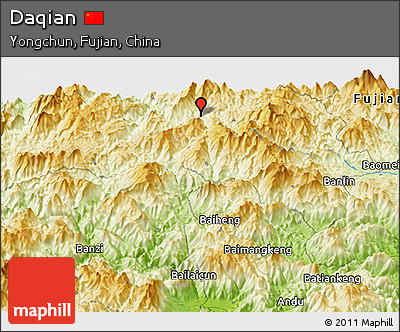 Physical Panoramic Map of Daqian