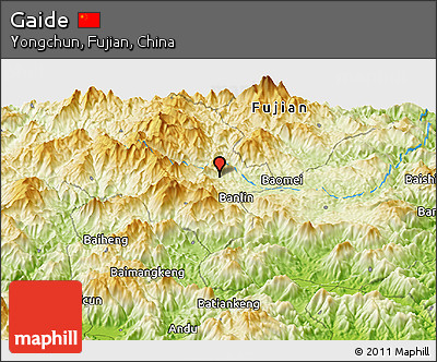 Physical Panoramic Map of Gaide
